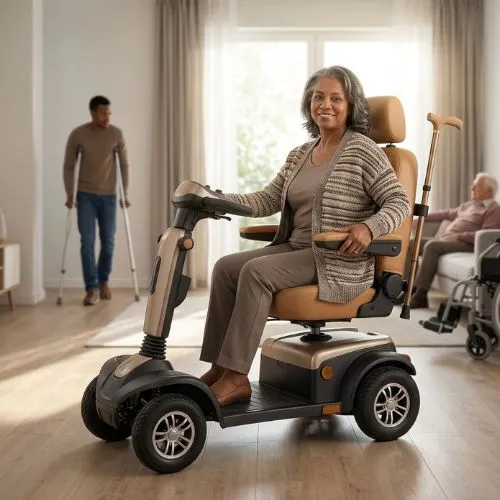 Seduta e comfort di uno scooter per disabili