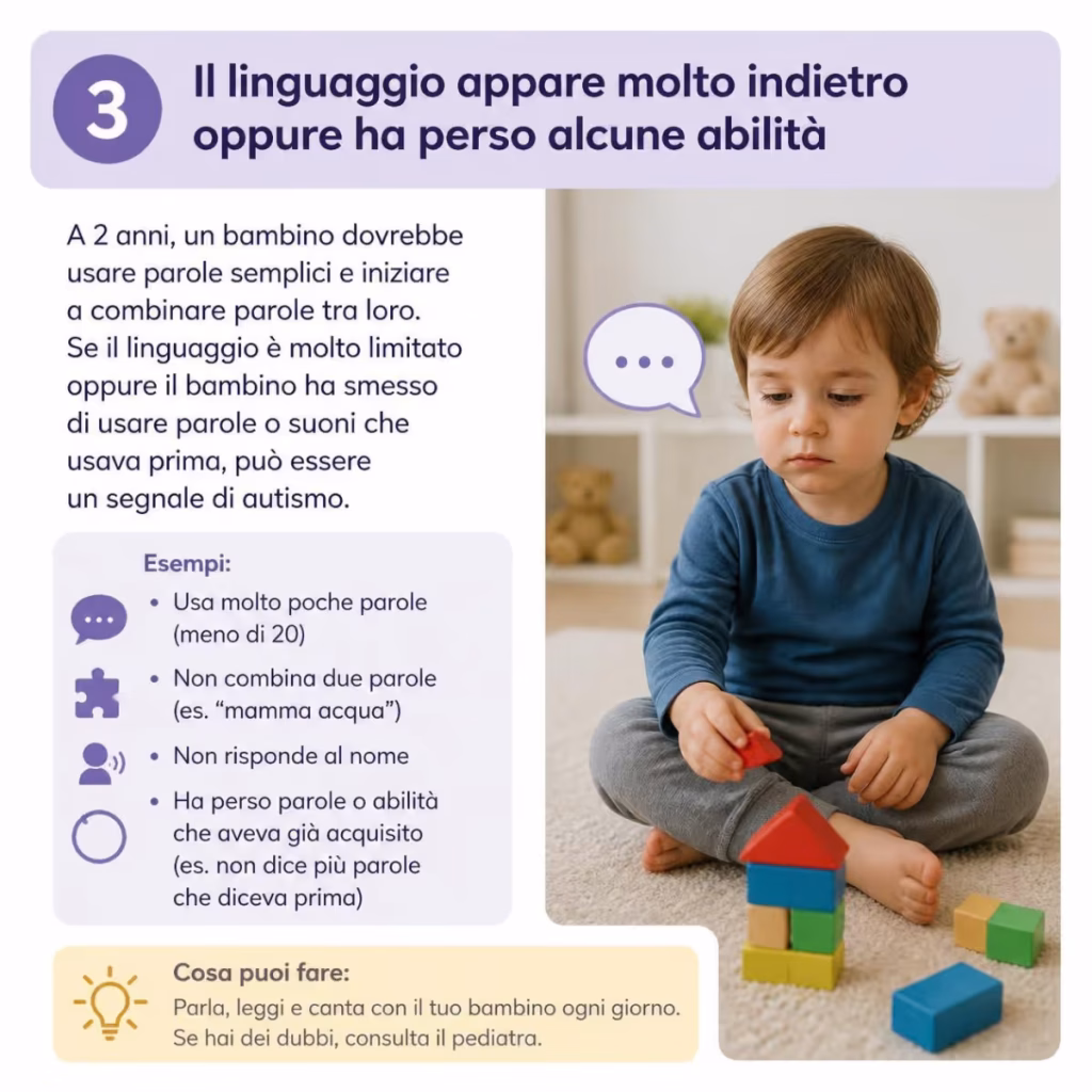 segnali di autismo a 2 anni - 3. Il linguaggio appare molto indietro oppure ha perso alcune abilità_5